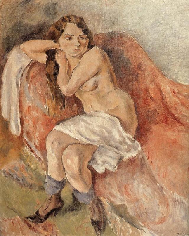 Susan near the sofa, Jules Pascin